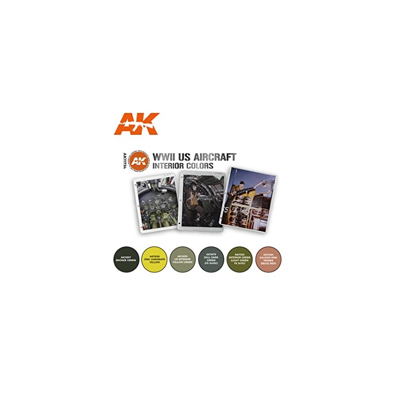 AK Acrylics 3Gen Aircraft Set AK11734 WWII US Aircraft Interior