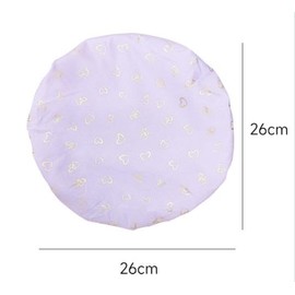3 Pcs Double Layer Shower Cap, KUAOOAUK Waterproof Elastic Bath Cap, Reusable Shower Hats with Soft Ruffled Edge for Women Girls Shower Spa Salon（Pink/Green/Purple）