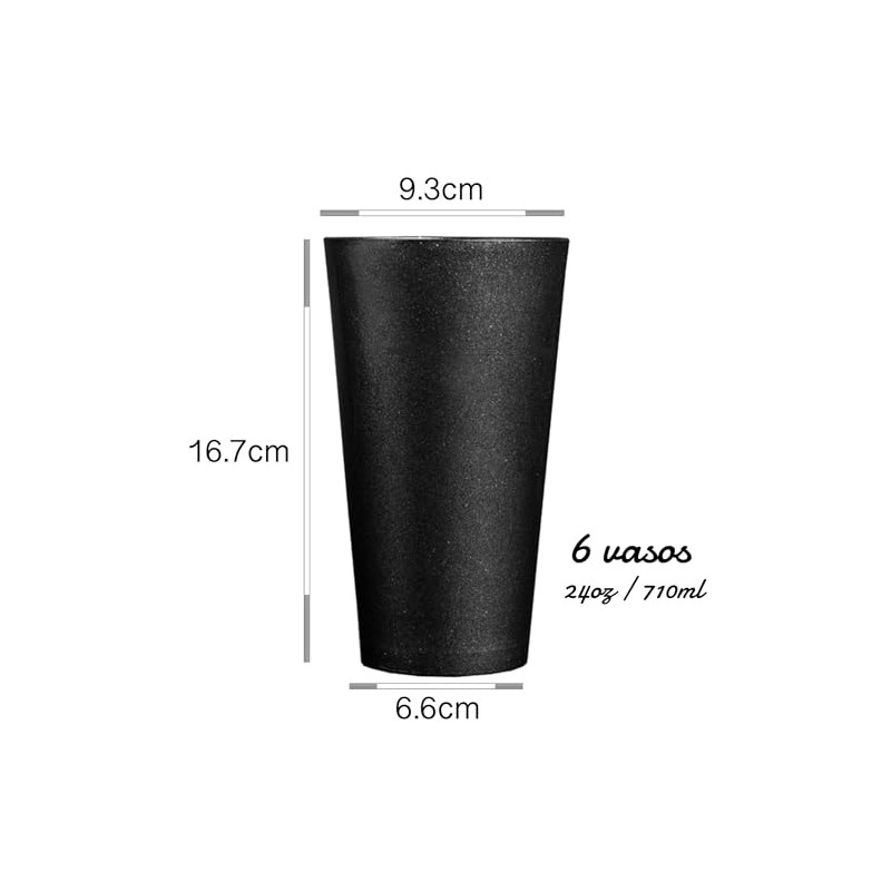 Vasos De Plastico Polipropileno Parece Glitter Brillantina, Reutilizables de 24oz,