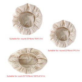 UtySty 3 Pack Bread Proofing Basket Cover Cloth Liner Natural Rattan Lining Liners for Sourdough Banneton Baskets Set Baking Dough Rising Bowl Bakery Home Making 3 Sizes 9'' 10'' Round +10'' Oval