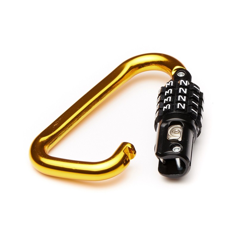 EyezOff 3.5" Carabiner Aluminum Multi Purpose Lock 4-Dial Combination D-Shape