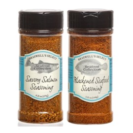Braswell's Select Seafood Collection Spice (Set of 2) Bundle Includes: Blackend Seafood Seasoning 5.25oz & Savory Salmon Seasoning 6.25oz