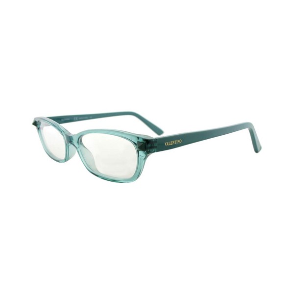 Valentino V2695 Rectangular Glasses Frame 52, Turquoise, turquoise
