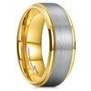 King Will BASIC Gold Men's Tungsten Carbide Ring 8mm Gold