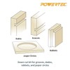 POWERTEC Router Inlay Kit, Solid Brass Router Bushing Guide Set