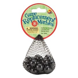 Mega Marbles Replacement Game (30 Piece), Black, 14mm