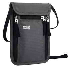 KEAFOLS Travel Pouch Neck Wallet Family Passport Holder Organizer Case with RFID Blocking