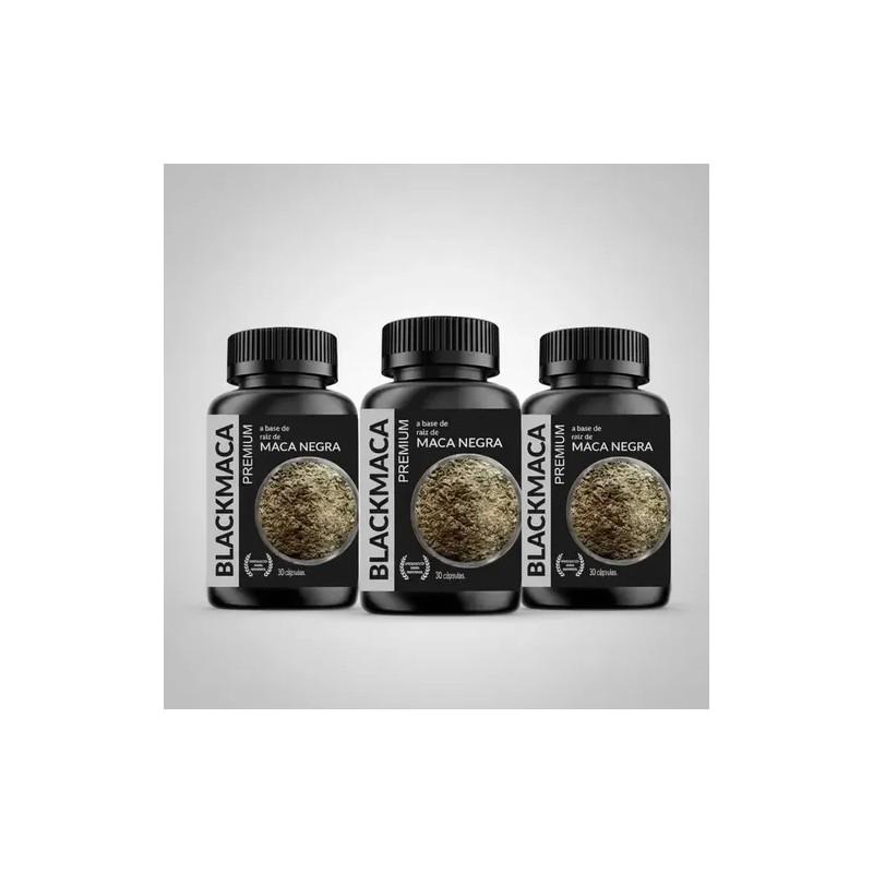 3 Pack Blackmaca Raíz Maca Negra 30 Caps Sfn 3