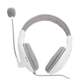 Gatuida Gaming Headset Microphone Lightweight Over-Ear Wired Headphones for Pc Noise-Cancelling Earphones Speaker Comfortable Design for Gaming and Online Learning White