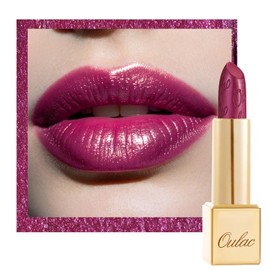 OULAC Lipstick, Metallic Shine Finish, No Grainy Feeling, Long-Lasting Moisturisation, Waterproof, 4.3 g, Pink (Sugar Plum, 04)