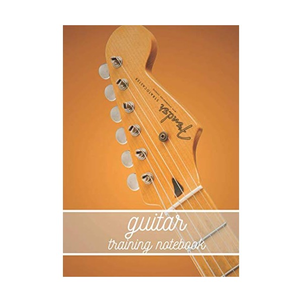 Guitar training notebook: Guitar staff notebook with tablature, score, instrumental