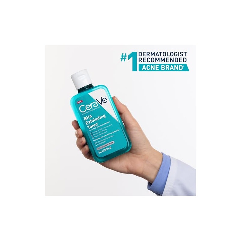 CeraVe 2% BHA Exfoliating Facial Toner (8oz) - Salicylic Acid