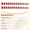 GlamRays Red Press on Nails Valentines False Nails Solid Red
