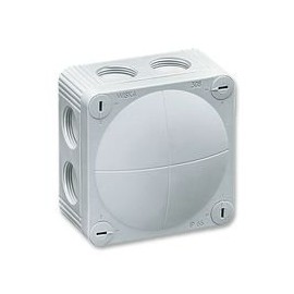 WISKA COMBI 308/5/W Enclosure, IP66, Junction Box, 51 mm, 85 mm, 85 mm, PP (Polypropylene), White (5 pieces)