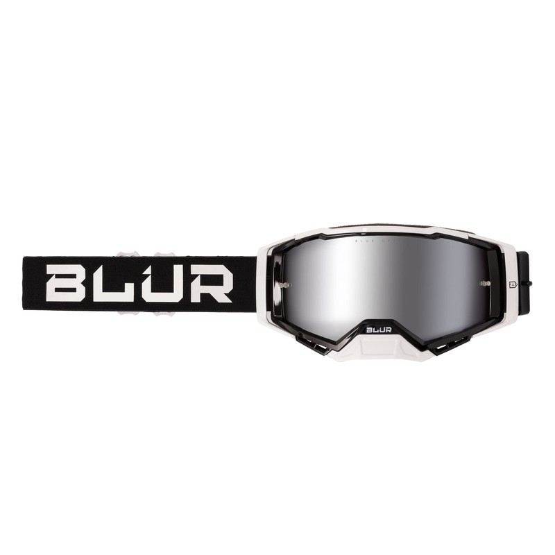 BLUR B-40 Goggle Black/White With Radium Silver Lens