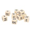 30PCS 6 Sided Number Dice 15.5mm Multiple Of 2 Number
