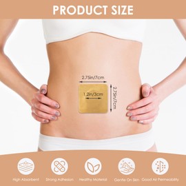 EXEXIUO 40Pcs Castor Oil Belly Button Patches, Self-Adhesive Disposable Castor Oil Pack Wrap Pads, Anti Oil Leak Highly Absorbent Cover No Wash (20 White, 20 Brown)