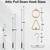 Attic Ladder Hook Pole, 38" to 64" Attic Ladder Pull