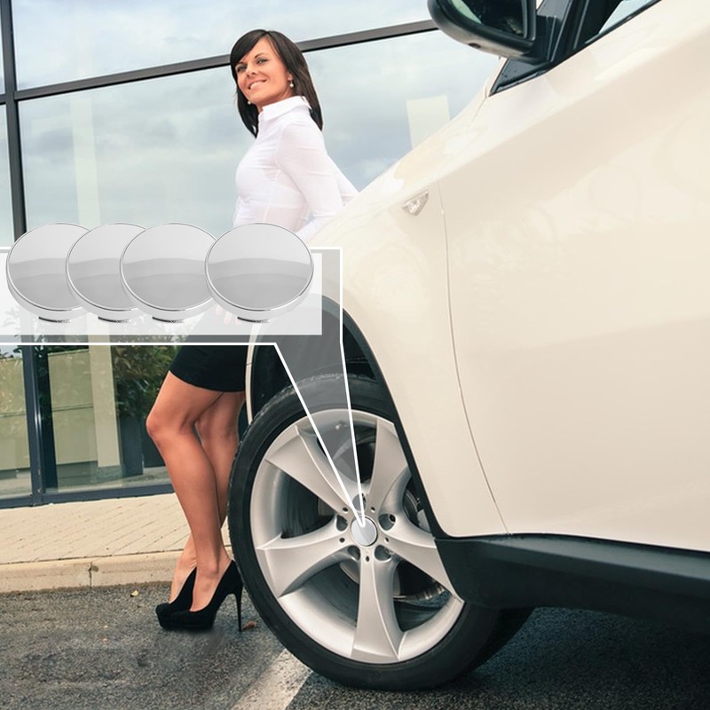 4 Pieces Hub Centre Caps，60mm Universal Wheel Hub Caps, Hub