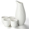 5 Pieces Japanese Sake Set,Ceramic Sake Set with 1 Tokkuri