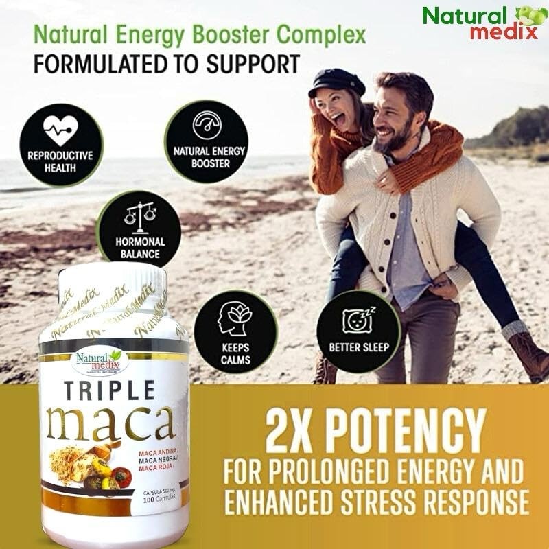 Natural medix Premium Triple Maca Black, Red, and Yellow Maca–
