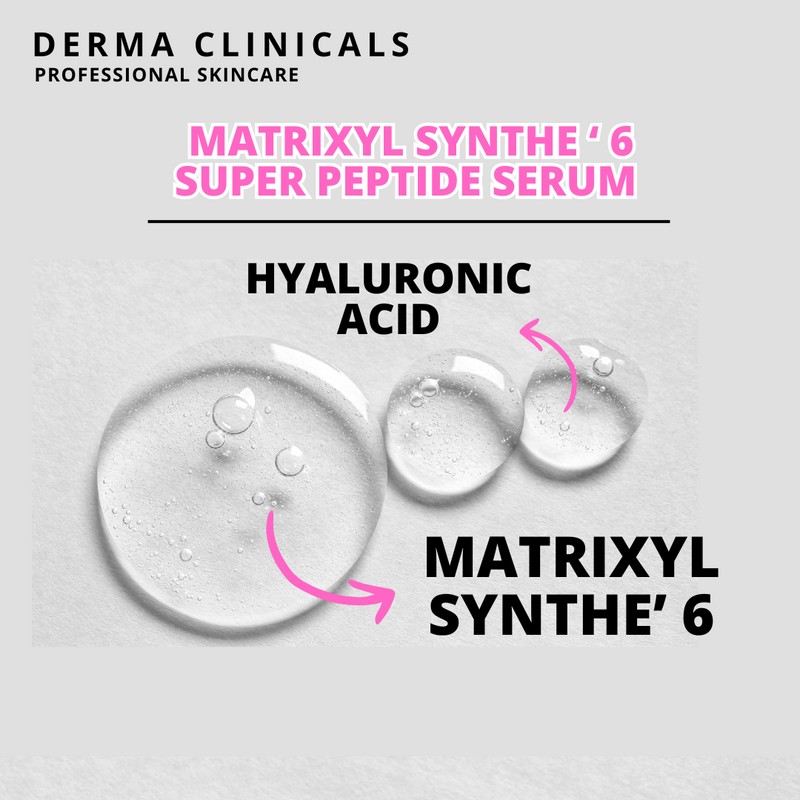 Derma Clinicals Matrixyl Synthe 6 + Hyaluronic Acid Serum, Anti-Aging