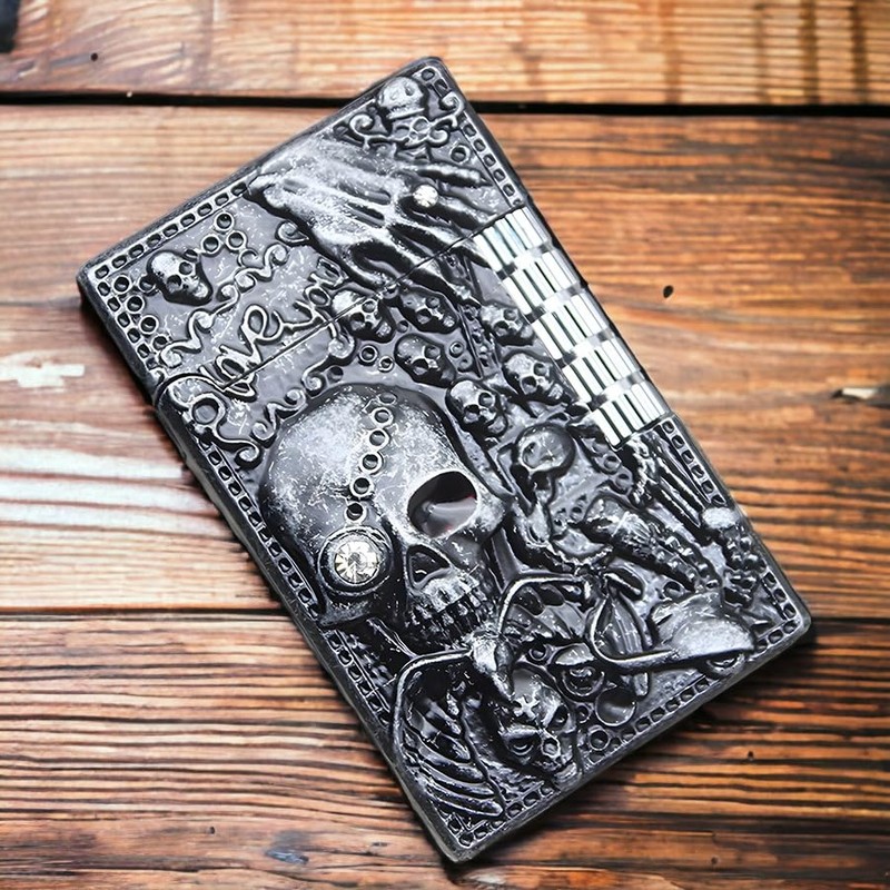QFECT Skull Lighter, Refillable Butane Lighter, Lighter for Candles, Soft