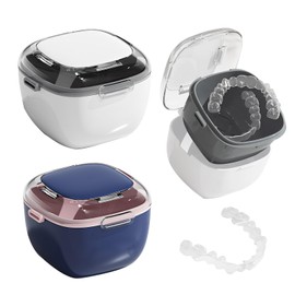 BRITIVIVE Denture Box Pack of 2 Braces Box Children's Dentures Storage Container for Dentures for Storing Dentures Dummies Braces