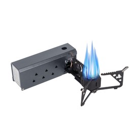 Foldable Cassette Stove for Outdoor Camping, Portable Mini Stove with Storage Bag, Silver Gray Color with Frosting