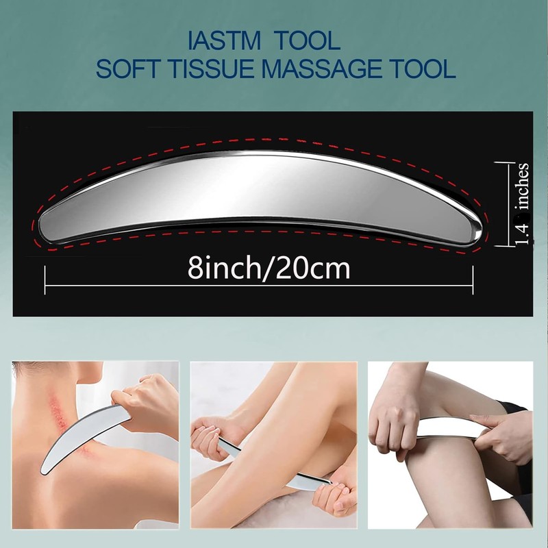 Robulove 3 in 1 Stainless Steel Gua Sha Tool, Muscle
