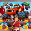 Blaze and The Monster Backdrop Birthday Banner for Blaze and