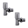 hep® Round Angled Manual Radiator Valve + Lockshield Set 15mm