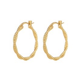 KENIY Earrings 925 Silver for Women Hoop Earrings Hypoallergenic 14K Gold-Plated Earrings Gold Lightweight Silver Earrings Women for Women Girls 20 30 40 50 60 mm, Sterling Silver, No Gemstone