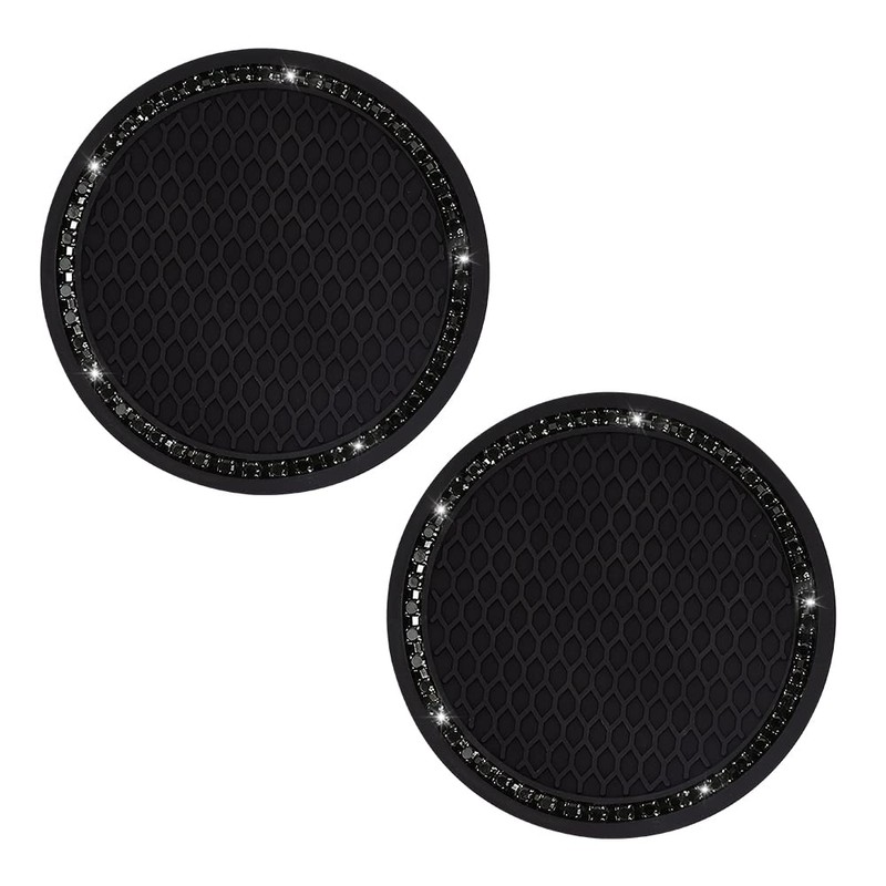 SUNCARACCL Car Cup Holder Coaster, 2 Pack Universal Bling Vehicle
