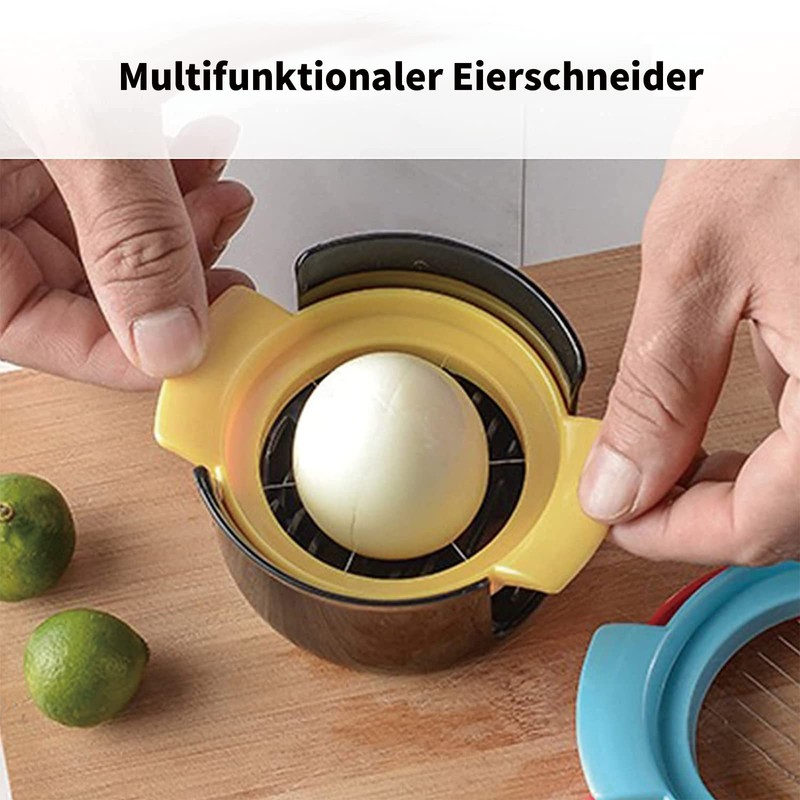Eierschneider, Ostern 3 in 1 Eierschneider für hartgekochte Eier, Edelstahldrahtschneider,