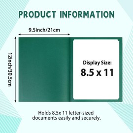 gisgfim 15Pcs Certificate Holders Diploma Covers Single Sided Gold Foil Border Award Certificate Covers for Letter Size 8.5x11 Certificates Cardstock Document Papers Storage Organizer (Green)