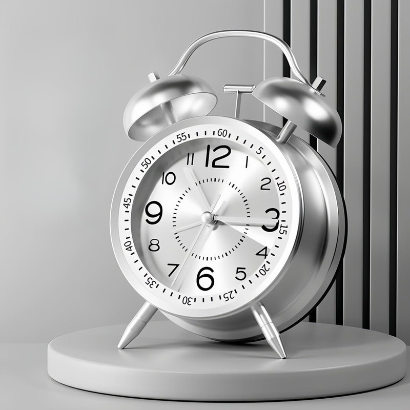 YYDS Loud Alarm Clock, Analog, Loud Bell, Noisy Alarm Clock,