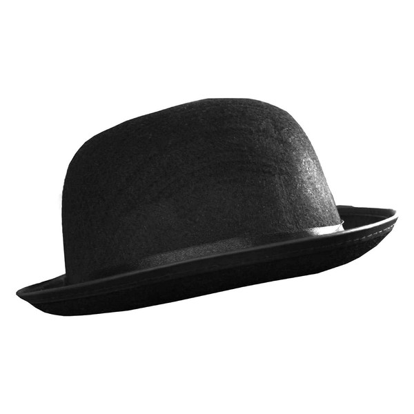 Bowler Hat - Fancy Dress Accessory Mens Ladies 58cm Circumference Felt Victorian Gent Costume Accessory - Pack Of 1