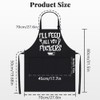 flintronic Funny Cooking Apron Men Women, Waterproof Printed Kitchen Aprons