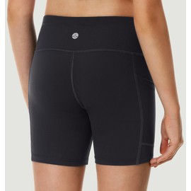 Heathyoga 5" Girls Shorts Volleyball Shorts for Teen Girls Dance Biker Shorts Kids Gymnastics Athletic Spandex Shorts, Black, Medium