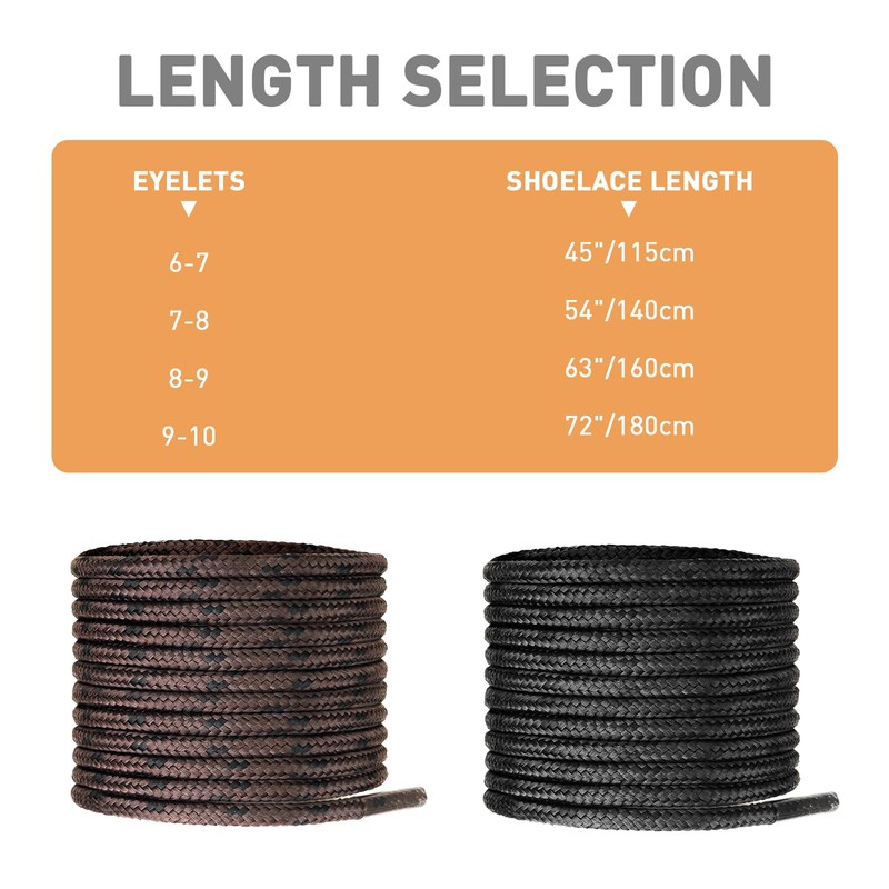 NDTEZUGT Unbreakable Boot Laces, Heavy Duty Work Round Shoelaces Replacement
