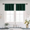 XTMYI Green Valances for Windows,Waterproof Rod Pocket Blackout Dark Emerald
