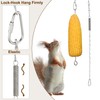 PATIKIL Hanging Squirrel Feeder 37inch, Outside Corn Cob Holder for