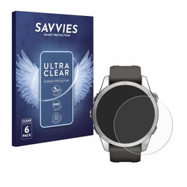 Savvies 6 Pack Screen Protector compatible with Garmin Fenix 7S Pro Solar (42 mm) Protection Film Clear