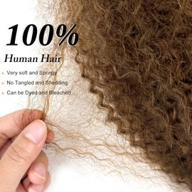 Afro Kinkys Bulk Human Hair 18 Inch 2 Bundles Human Braiding Hair For Mini Twist Human Hair For Micro Locs Braids (18inch 30#, 2 Bundles)