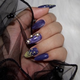 CHOK: 10 Purple Flavor Handmade Nail Tip - Square / CHOK : 10 보라색맛 수제네일팁 - 스퀘어
