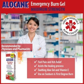 Alocane Emergency Burn Gel, 4% Lidocaine Max Strength Fast P