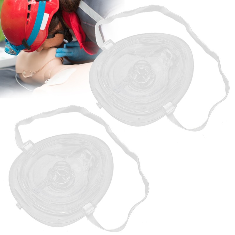Pocket Resuscitator OneWay Valve Breathing Emergency Artificial CPR Rescue Face