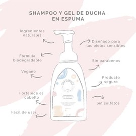 OH! GANICS Pack de Crema Hidratante Para Bebés de 250 gr Nutrición Suavidad y Cuidado para la Piel Delicada y Shampoo & Gel de Ducha en Espuma para Li
