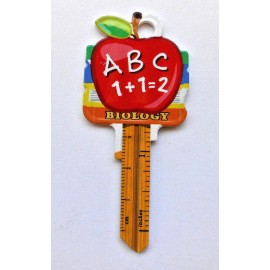 (1)  Teacher Apple ABC  Blanks House KWIKSET lock  Key Blank   KW1,KW10,KW11